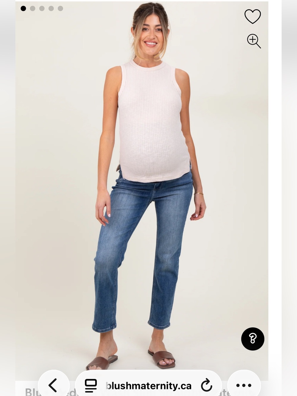 Pink Blush Maternity Straight Jeans